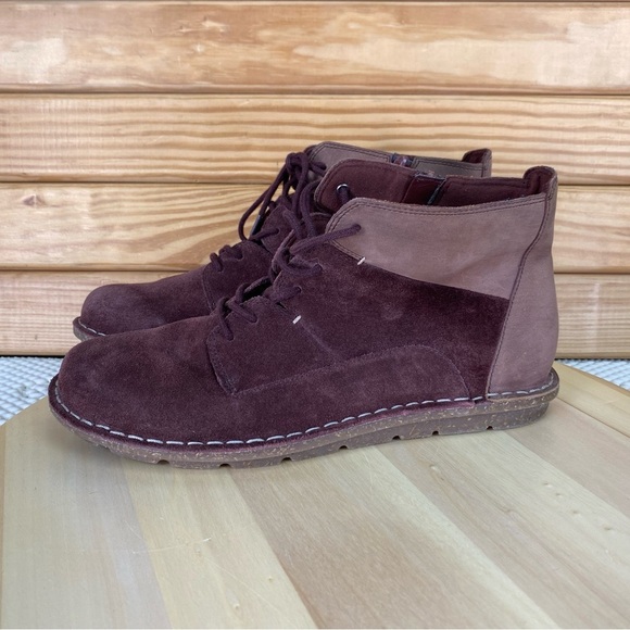 Clarks Tamitha Key Brown Leather/Suede Chukka Ankle Boots Booties Women's 9.5 US - Picture 1 of 10